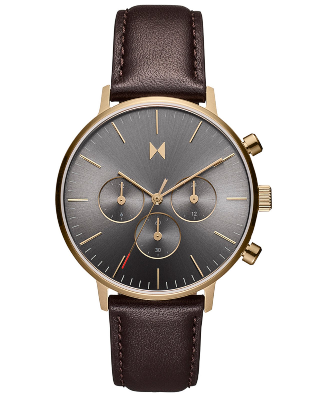 Мужские кварцевые кожаные часы Legacy коричневые, 42 мм MVMT