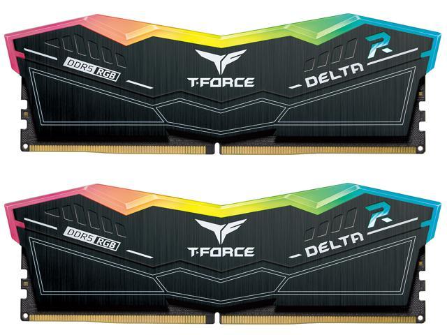 Team T-Force Delta RGB 64 ГБ (2 x 32 ГБ) 288-контактная оперативная память для ПК DDR5 6000 (PC5 48000) Модель памяти для настольных ПК FF3D564G6000HC38ADC01 Team Group