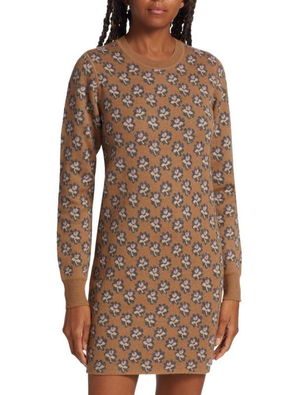 Жаккардовое платье-свитер Carine с цветочным принтом Rachel Comey