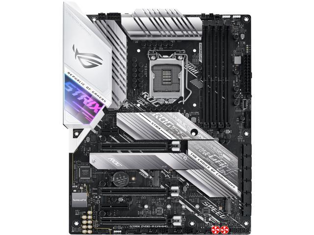 Материнская плата ASUS ROG STRIX Z490-A GAMING LGA 1200 (Intel 10-го поколения) Intel Z490 SATA 6 Гбит/с Intel ATX (12+2 каскада питания, DDR4 4600, Intel 2,5 Гбит Ethernet, USB 3.2 Gen 2, AURA Sync) ASUS