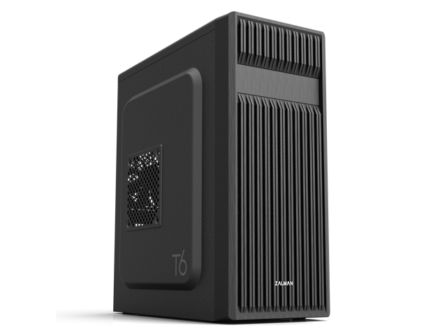 Zalman T6 ATX Mid Tower Computer/PC Case, Pre-Installed 120mm Fans with 5.25 ODD, USB 3.0, Patterned Mesh Design, Black Zalman Tech Co., Ltd