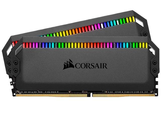 CORSAIR Dominator Platinum RGB 32 ГБ (2 x 16 ГБ), 288-контактная оперативная память для ПК DDR4 3200 (PC4 25600), модель памяти для настольных ПК CMT32GX4M2E3200C16 Corsair
