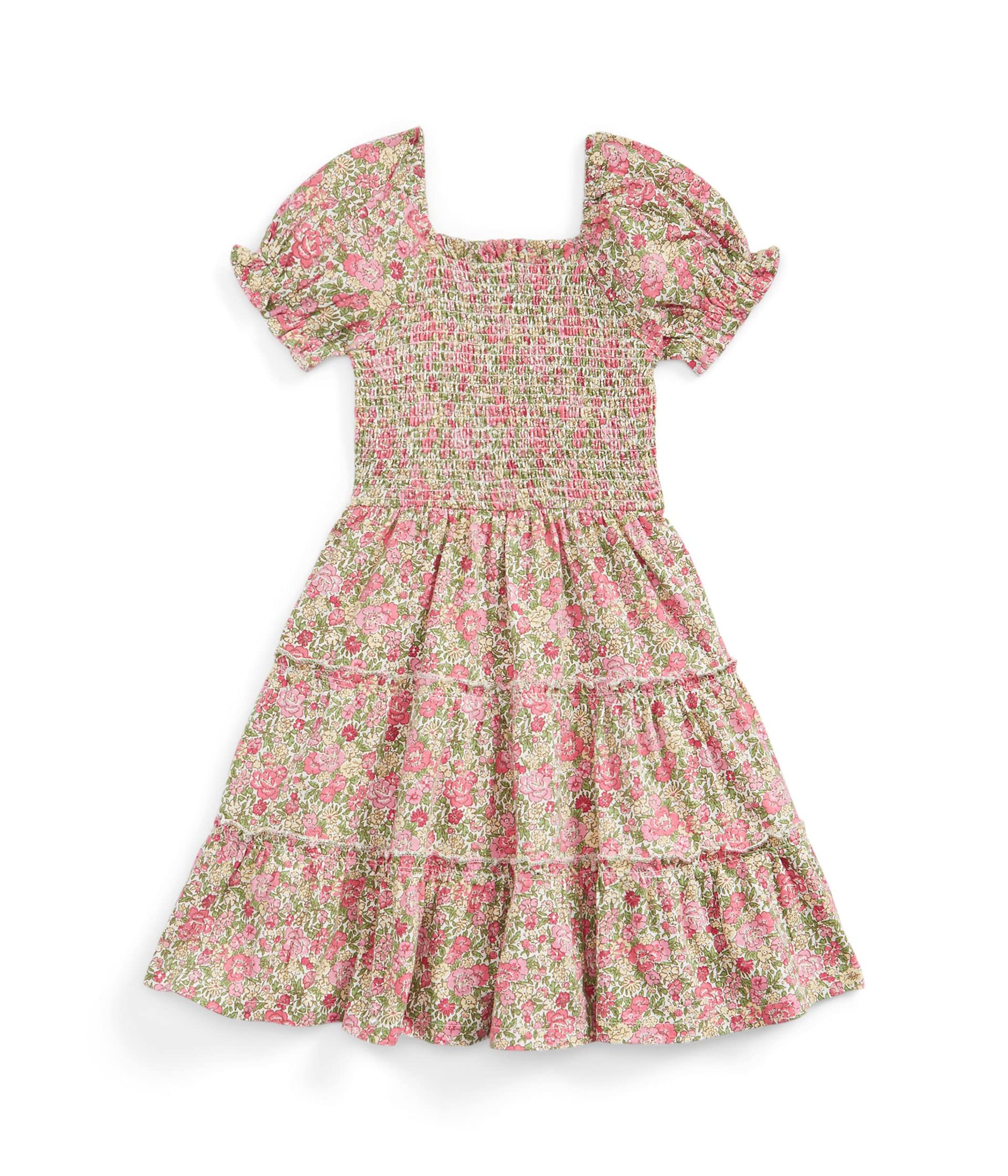 Платье из присборенного хлопка с цветочным принтом (для маленьких детей) Polo Ralph Lauren
