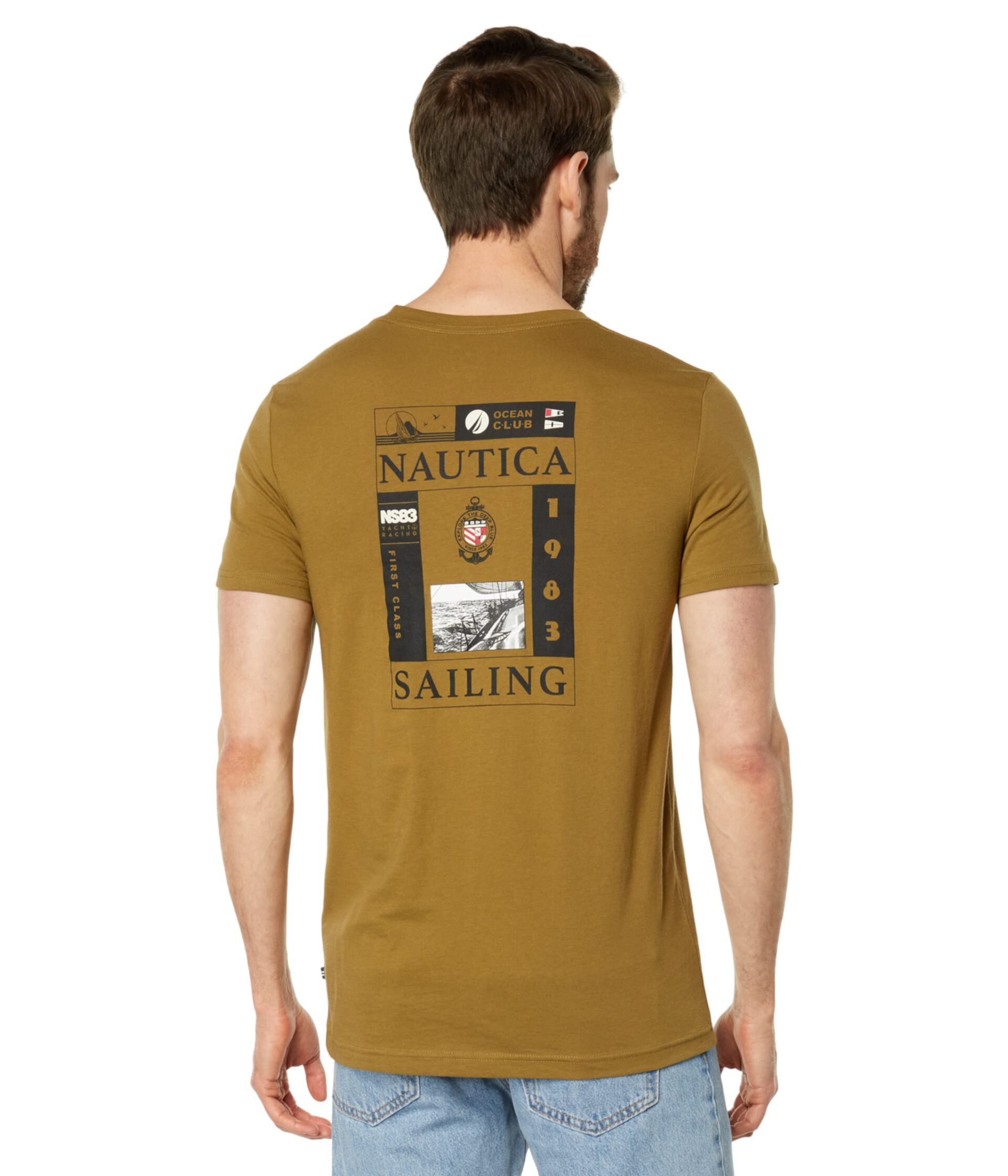 Экологически чистая футболка с парусным спортом Nautica