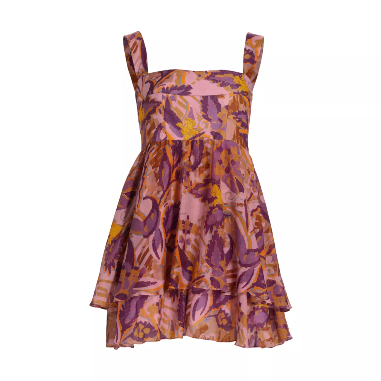 Мини-платье Fabiana с геометрическим рисунком и оборками Atelier 17.56