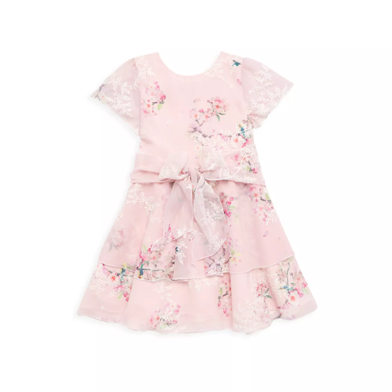 Маленькая девочка &amp;amp; Ярусное платье Ali с цветочным принтом и вышивкой для девочек Zoe