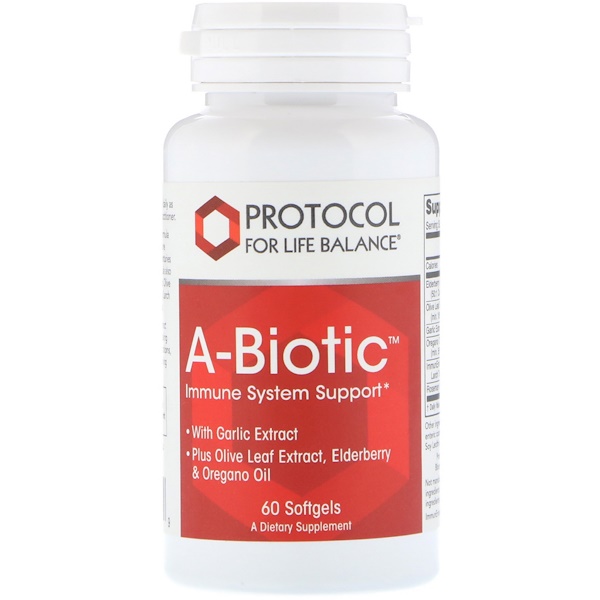 A-Biotic, Поддержка иммунной системы, 60 мягких таблеток Protocol for Life Balance