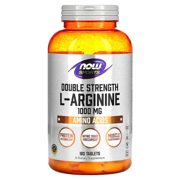 L-Arginine, Двойная сила - 1000 мг - 180 таблеток - NOW Foods NOW Foods