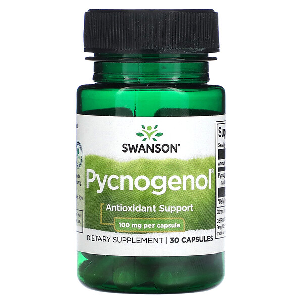 Pycnogenol, 100 мг, 30 капсул - Swanson - Экстракт коры сосны Swanson
