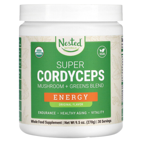 Super Cordyceps, Energy, Original, 9.5 oz (270 g) Nested Naturals