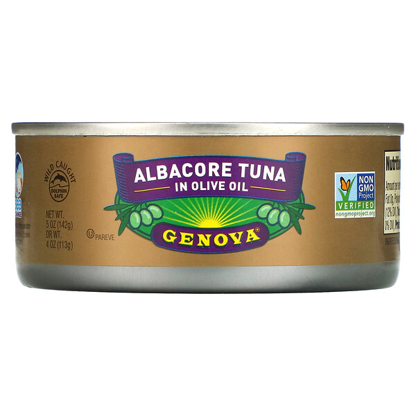 Albacore Tuna In Olive Oil, 5 oz (142 g) Genova
