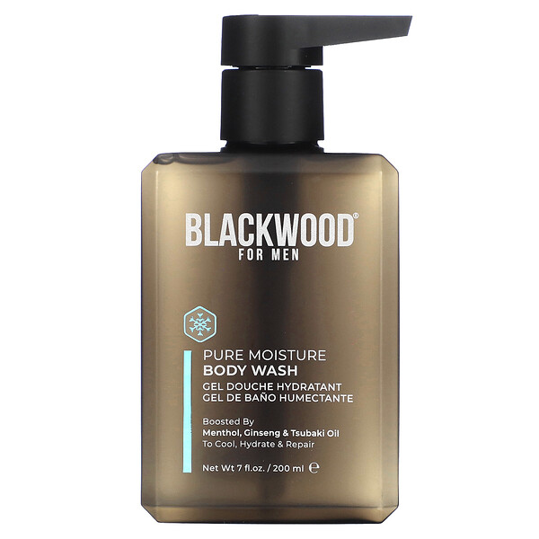 Pure Moisture Body Wash, Menthol, Ginseng & Tsubaki Oil, 7 fl oz (200 ml) Blackwood For Men