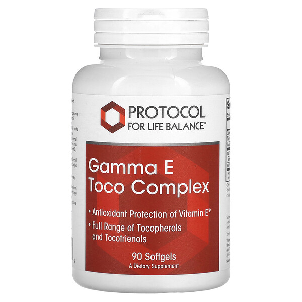 Gamma E Toco Complex - 90 капсул - Protocol for Life Balance Protocol for Life Balance