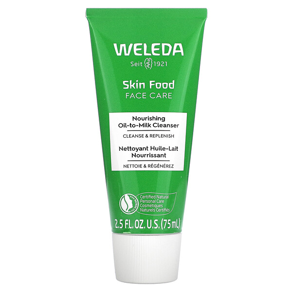 Skin Food Face Care, питательное очищающее средство на основе масла и молока, 2,5 жидких унции (75 мл) Weleda