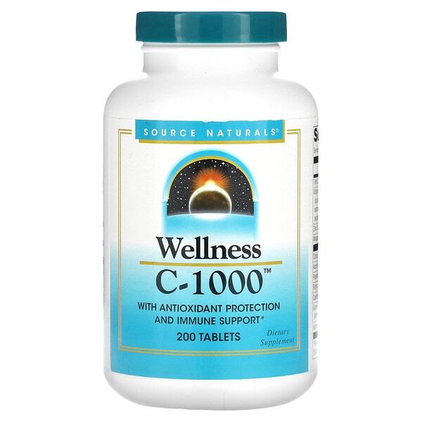 Wellness, C-1000, 200 Tablets (Таблетки) Source Naturals