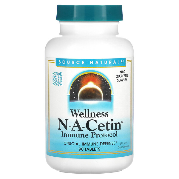 Wellness Н-А-Цетин, 90 таблеток Source Naturals