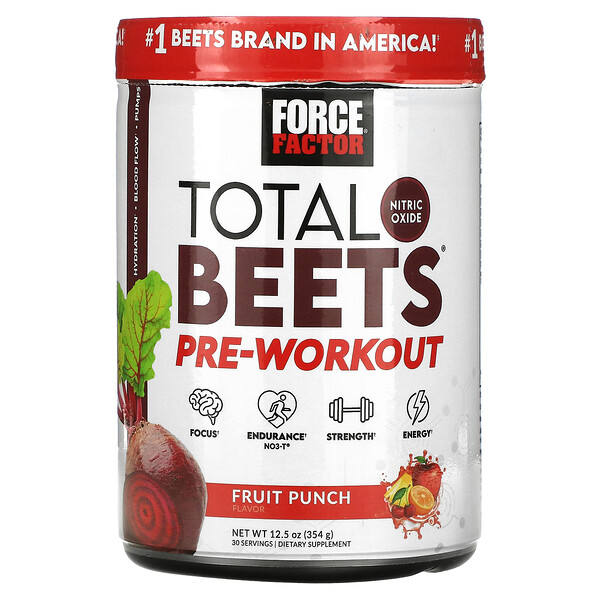 Total Beets, Фруктовый пунш перед тренировкой, 12,5 унций (354 г) Force Factor