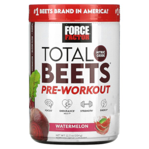 Total Beets, Pre-Workout, Watermelon, 12.5 oz (Унции) (354 g) Force Factor