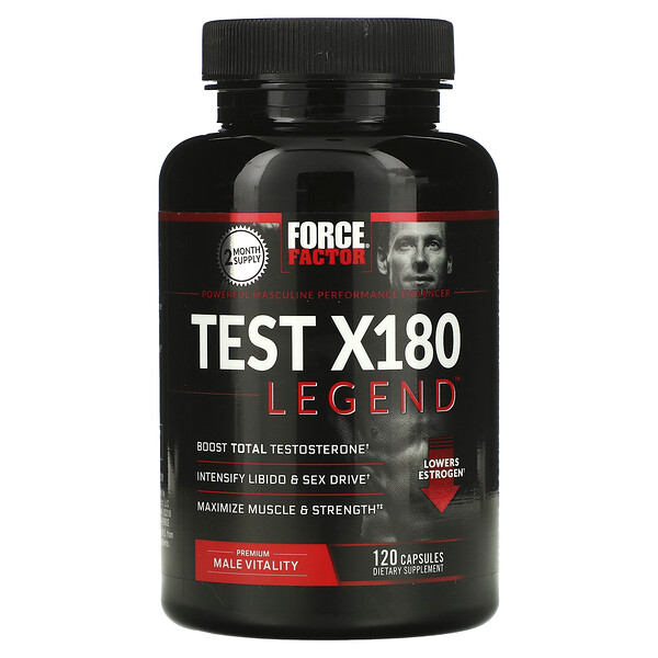 Test X180 Legend, Testosterone Booster, 120 Capsules (Капсулы) Force Factor