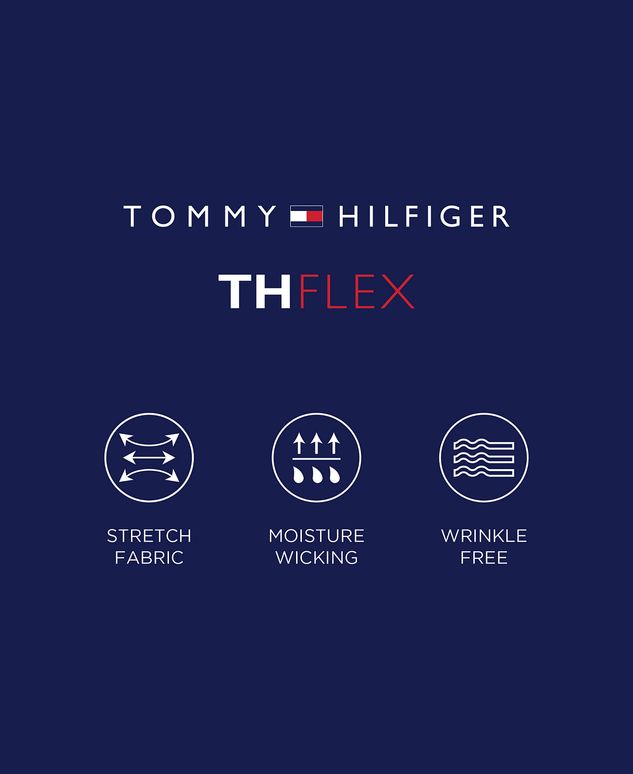 Мужская рубашка Tommy Hilfiger Slim Fit TH Flex из водоотталкивающей и антискользящей ткани Tommy Hilfiger