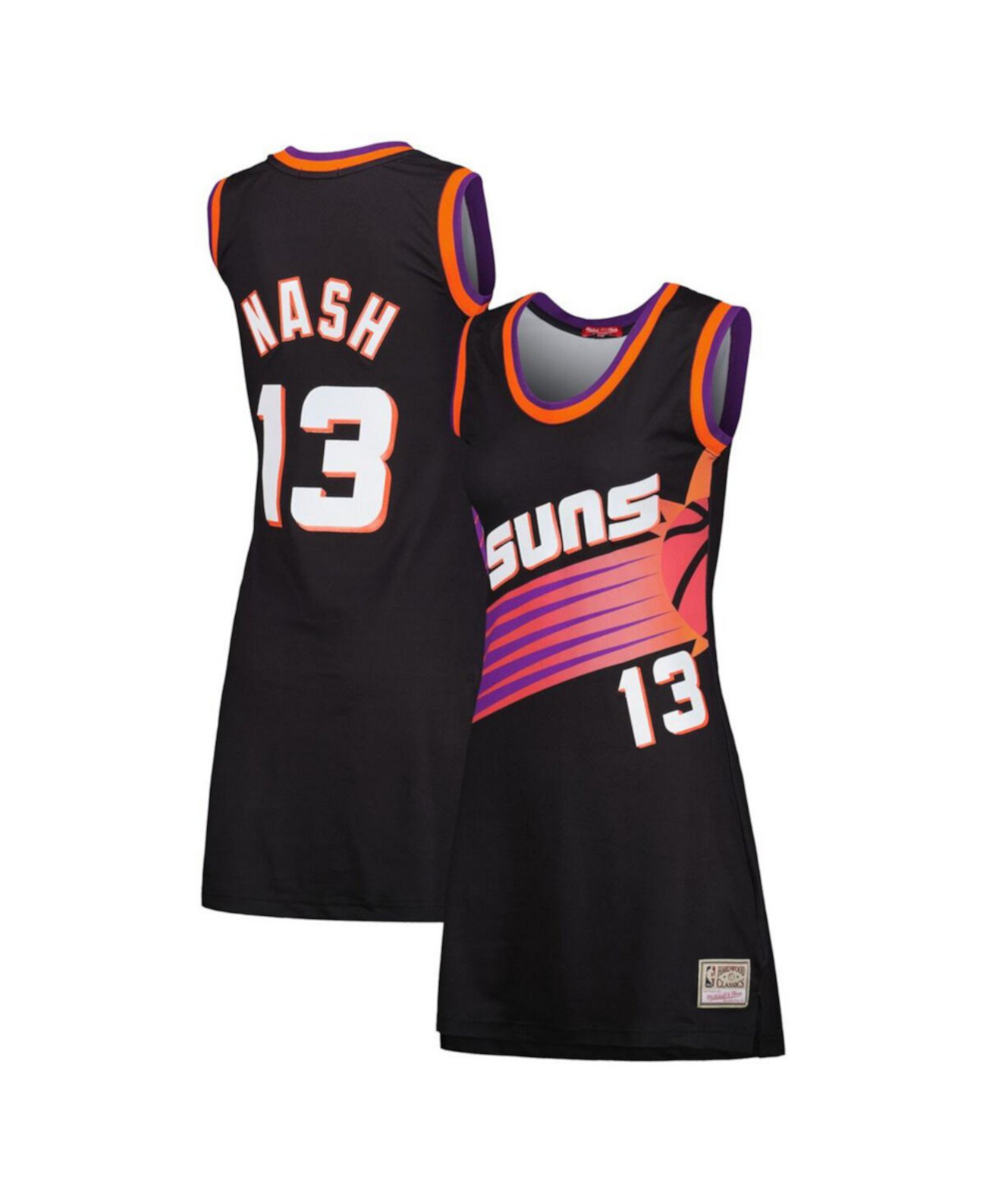 Женское трикотажное платье Steve Nash Black Phoenix Suns 1996 года из твердой древесины с именем и номером игрока Mitchell & Ness