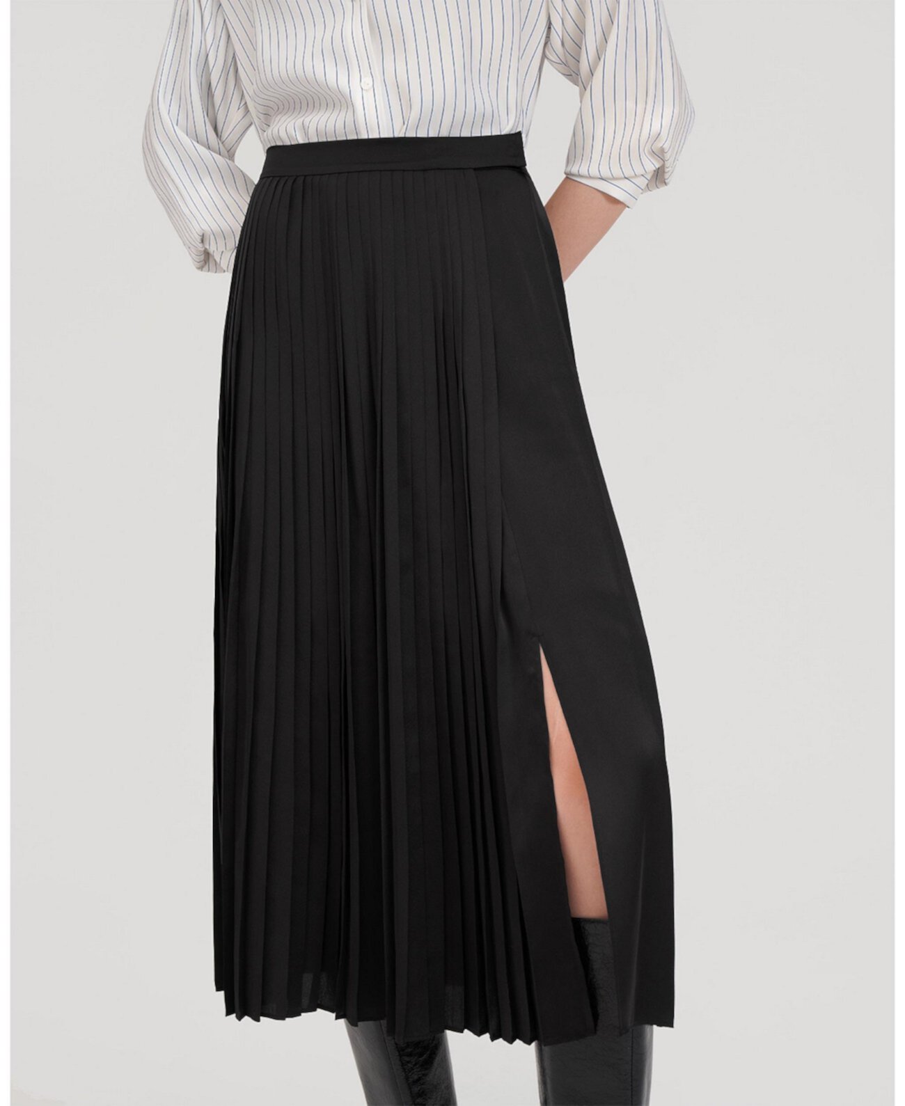 Плиссированная юбка из нарциссов на шелковой подкладке для женщин LILYSILK