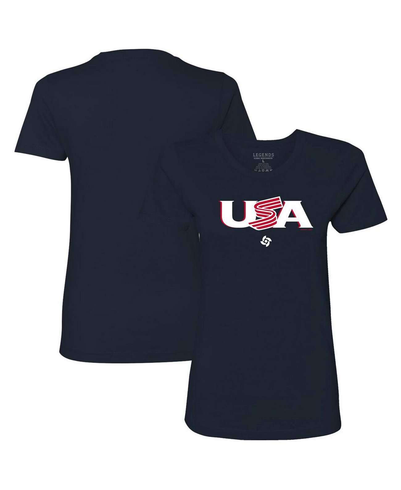 Женская темно-синяя футболка USA Baseball 2023 World Baseball Classic Country Legends