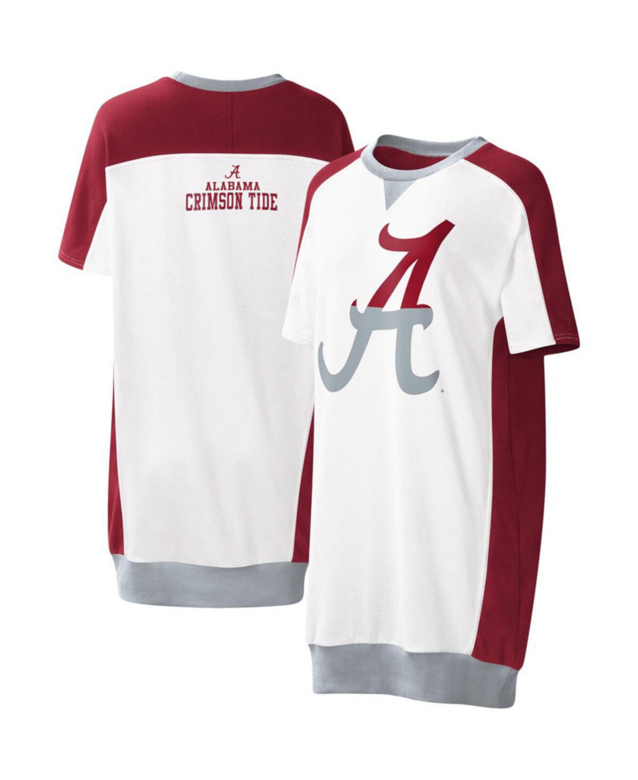 Женское белое платье-футболка Alabama Crimson Tide Home Run G-III