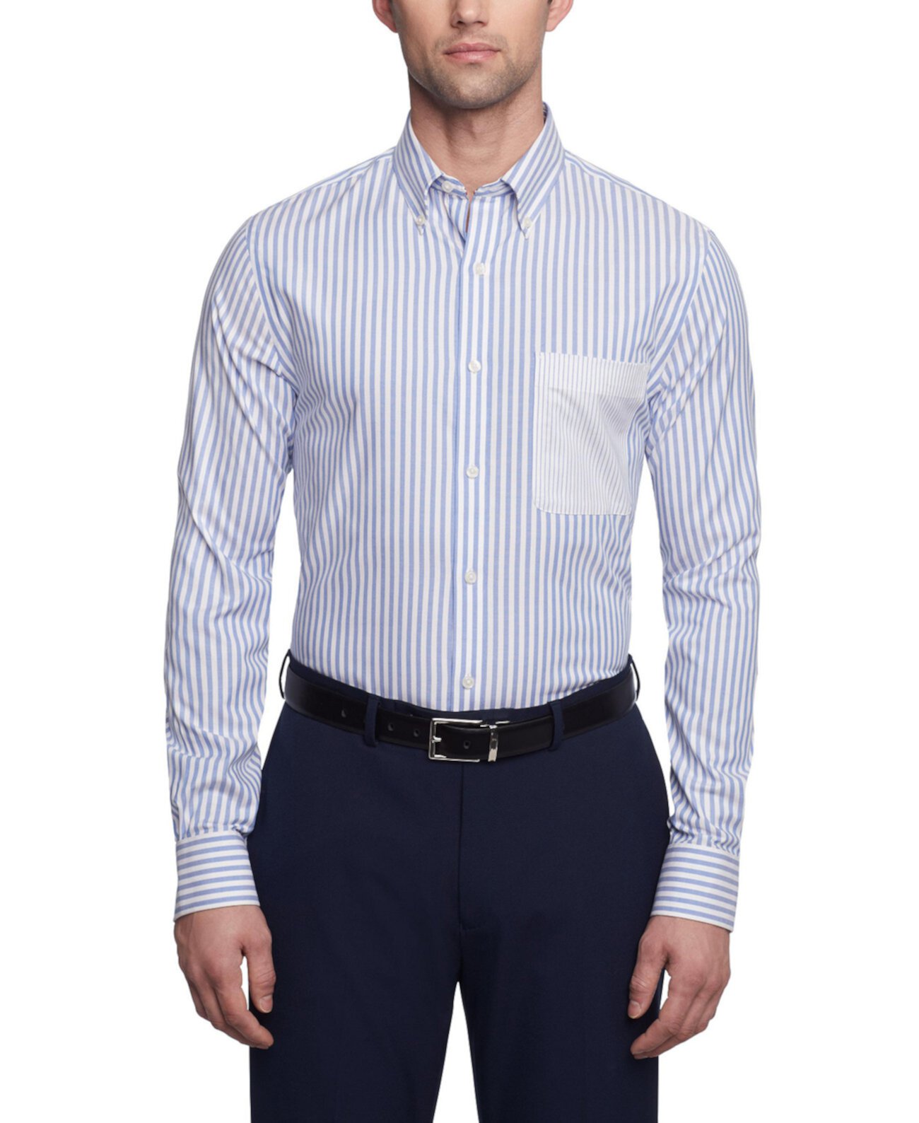 Мужская классическая рубашка TH Flex Slim Fit без морщин стрейч Pinpoint Оксфорд Tommy Hilfiger