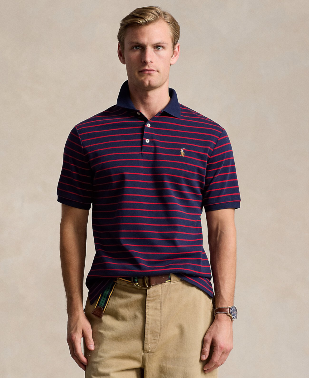 Мужская Поло рубашка Polo Ralph Lauren Классический Фит Мягкий Хлопок Polo Ralph Lauren