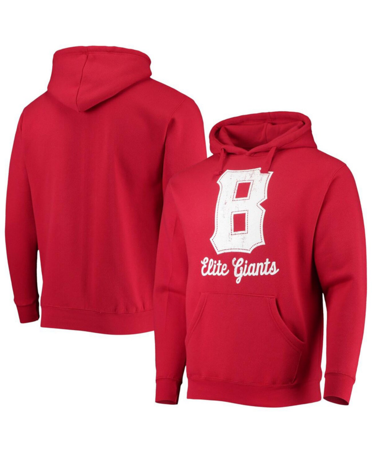 Мужская красная толстовка с капюшоном Baltimore Elite Giants Negro League Logo Stitches