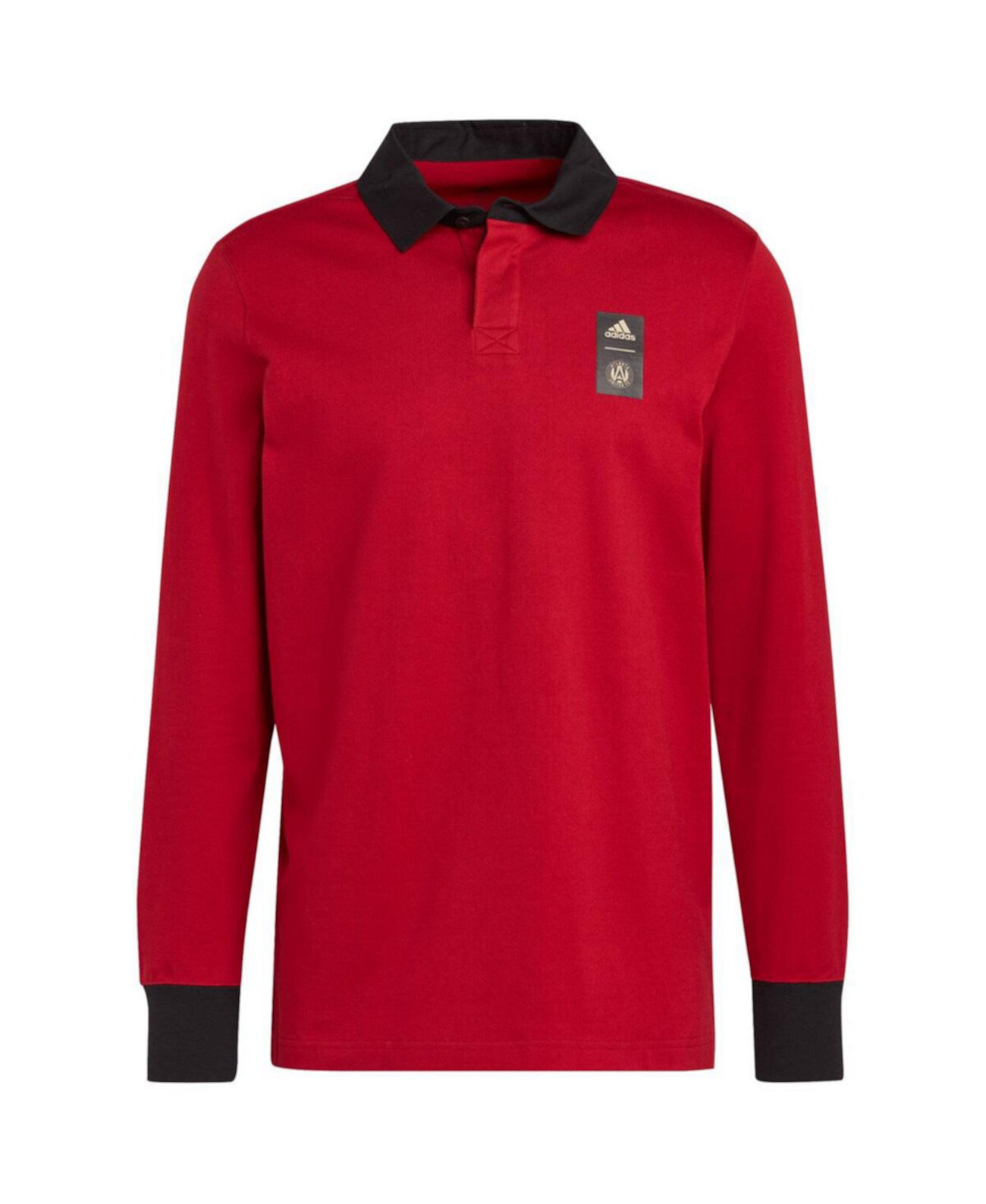 Рубашка поло мужская 2023 Player Red Atlanta United FC Travel с длинным рукавом Adidas