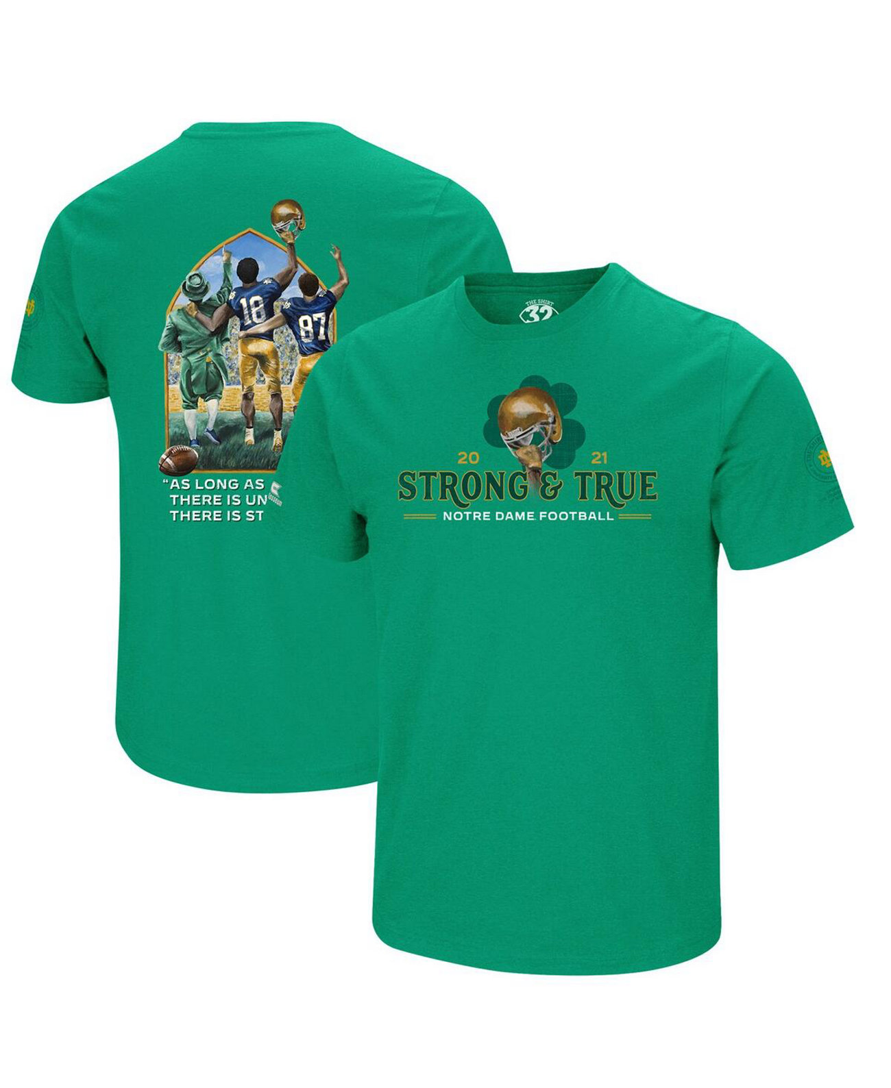 Мужская футболка Kelly Green Notre Dame Fighting Irish 2021 от Colosseum Colosseum