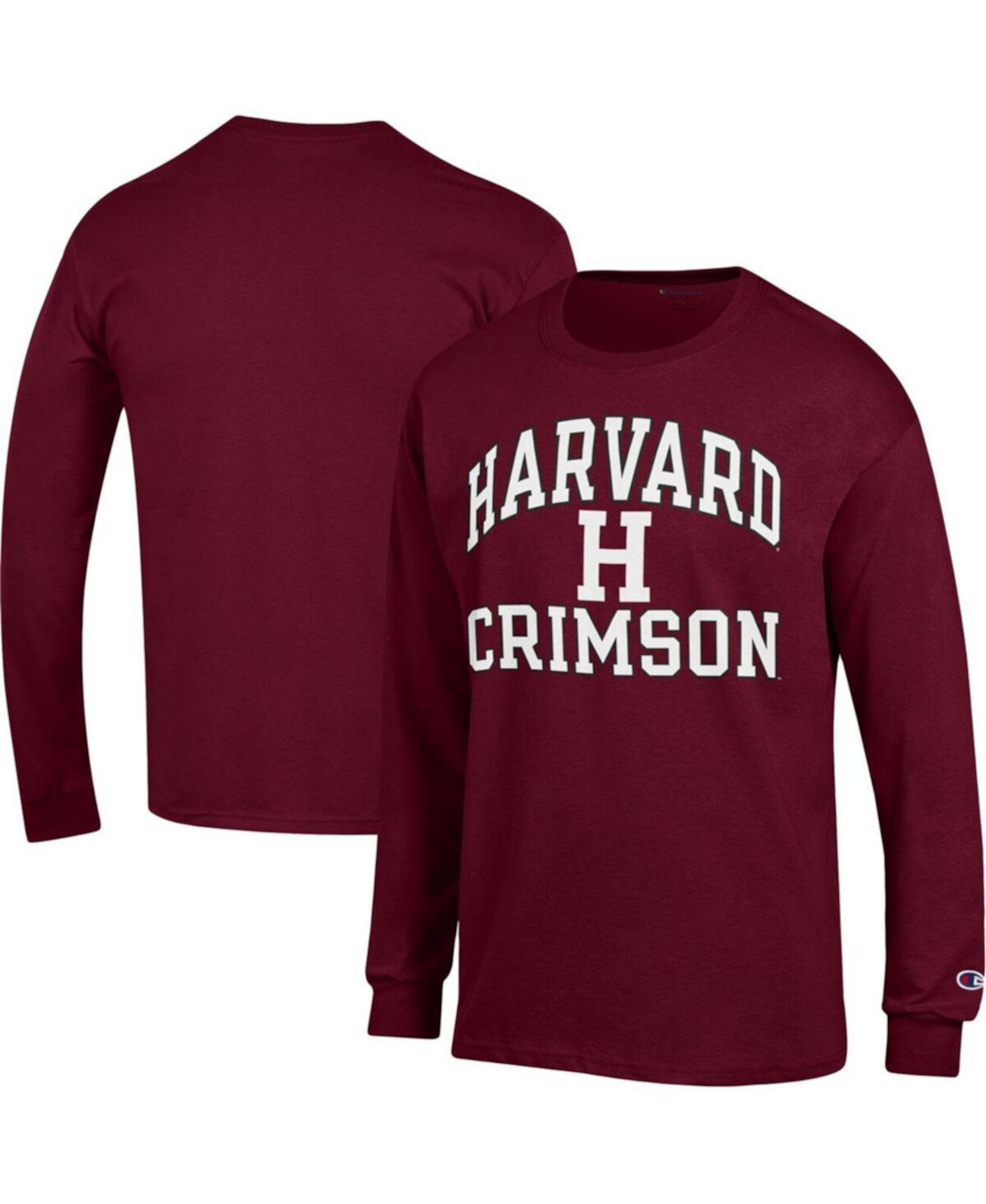 Мужская футболка Crimson Harvard Crimson High Motor с длинным рукавом Champion