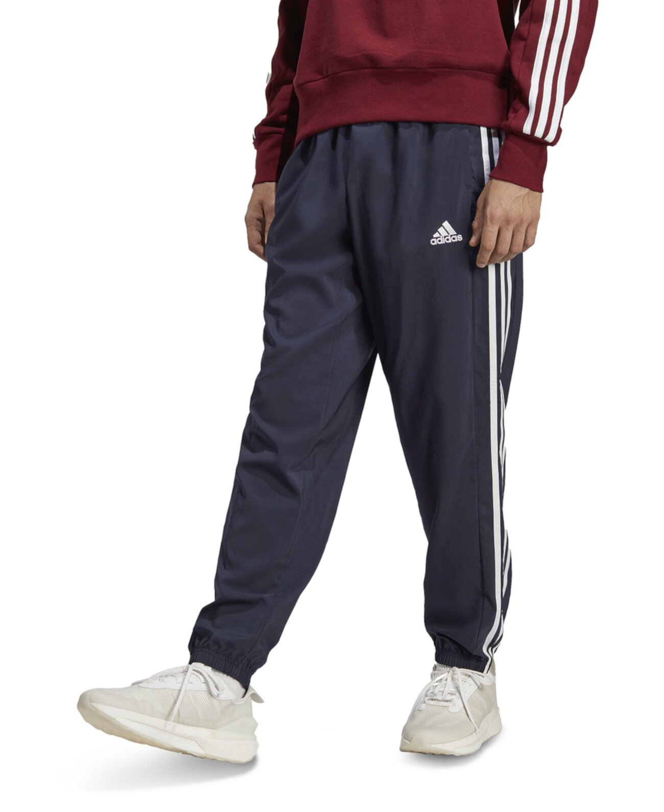 Мужские спортивные брюки AEROREADY Essentials с эластичными манжетами и тремя полосками Adidas