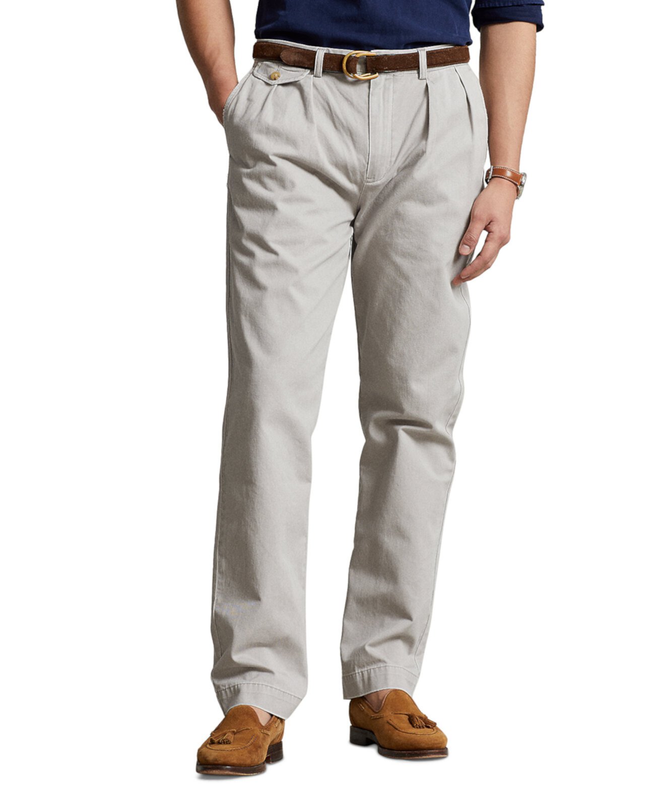 Мужские брюки чинос свободного кроя со складками Ralph Lauren