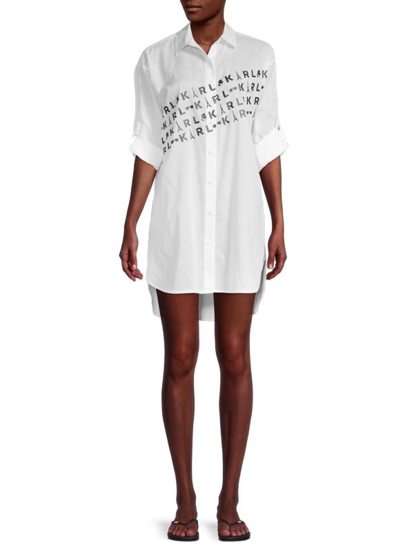 Платье-рубашка с логотипом Karl Lagerfeld Paris