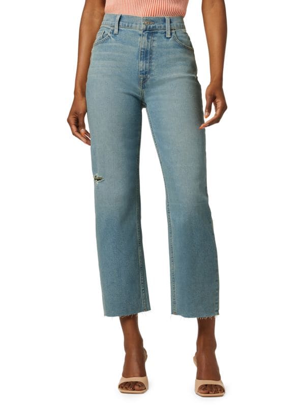 Укороченные джинсы Rosie с высокой посадкой и широкими штанинами Hudson