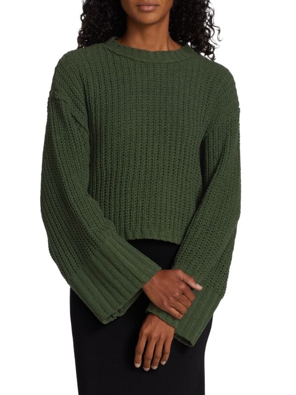 Укороченный свитер в рубчик свободного кроя Design History