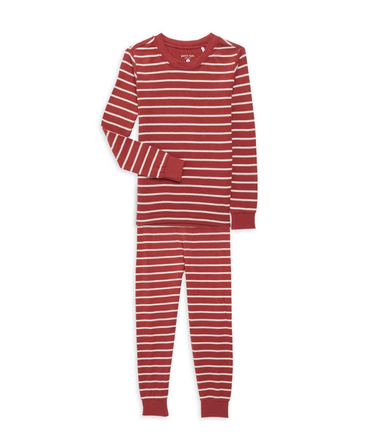 Little Boy's 2-Piece Holly Jolly Striped Tee &amp; Pants Set Petit Lem