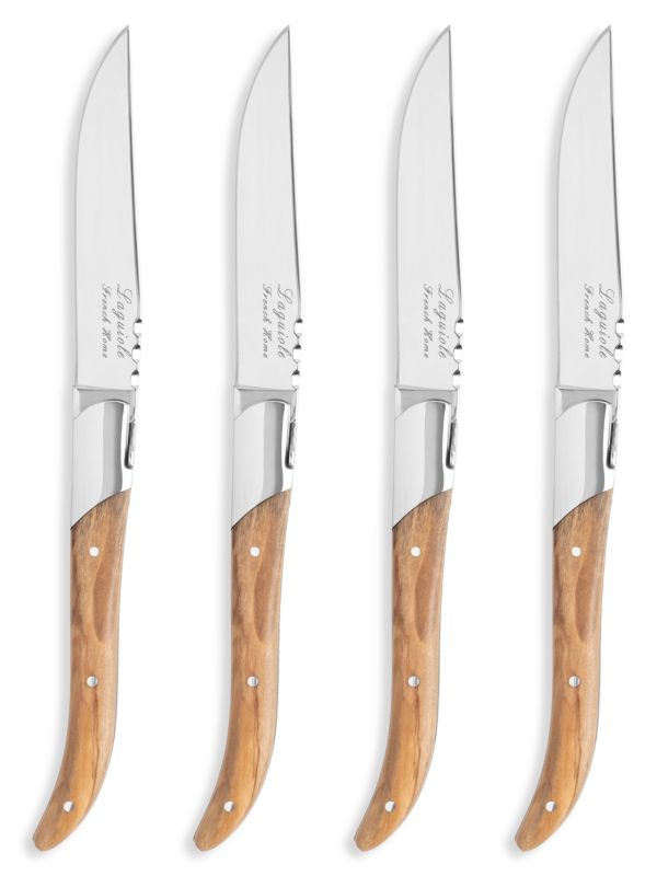 Набор ножей для стейка из оливкового дерева, 4 предмета French Home