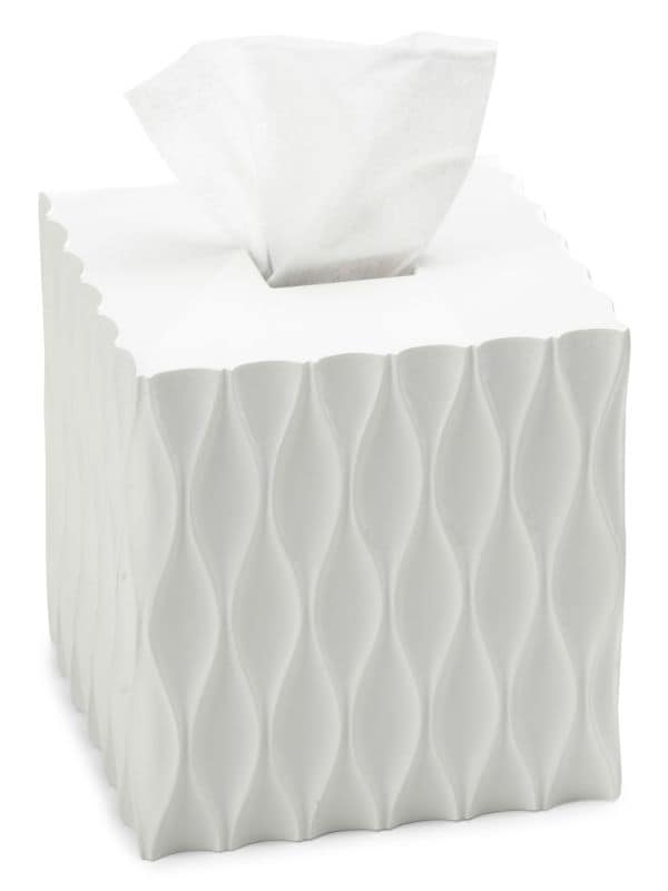 Wave Resin Textured Tissue Box Roselli