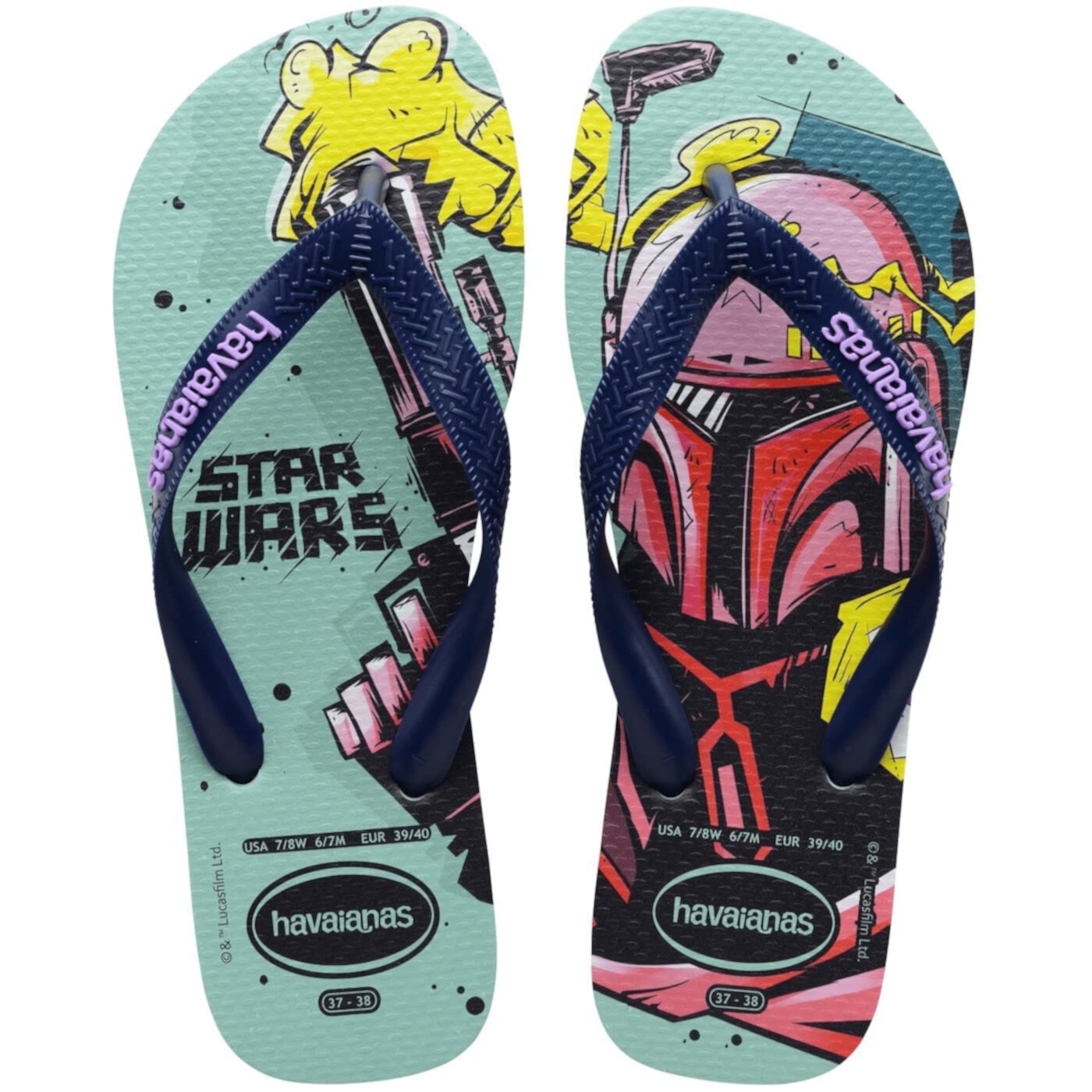 Детские сандалии Havaianas Star Wars с мягкой стелькой и резиновой подошвой Havaianas