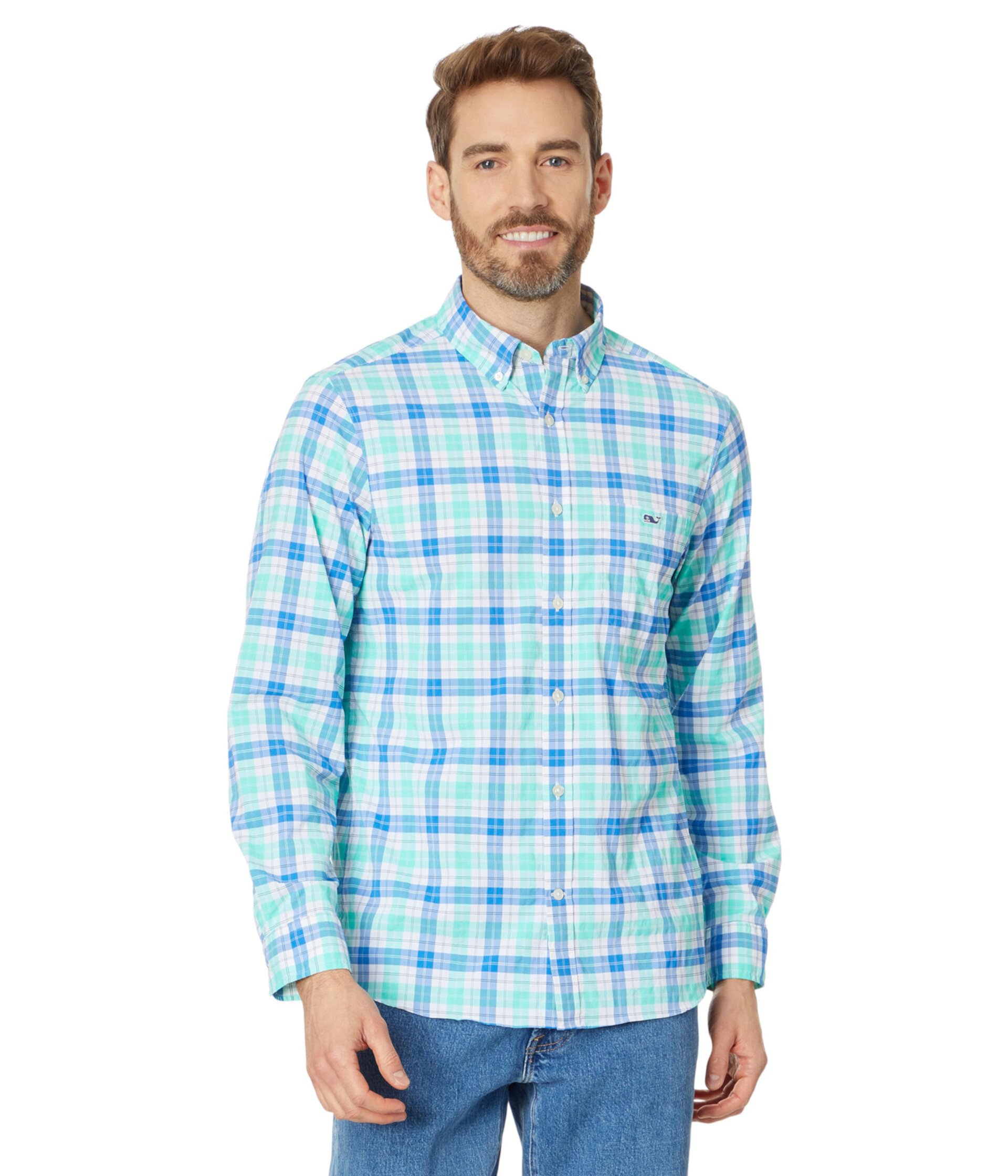 Мужская Повседневная Рубашка Vineyard Vines Plaid On-The-Go Nylon Vineyard Vines