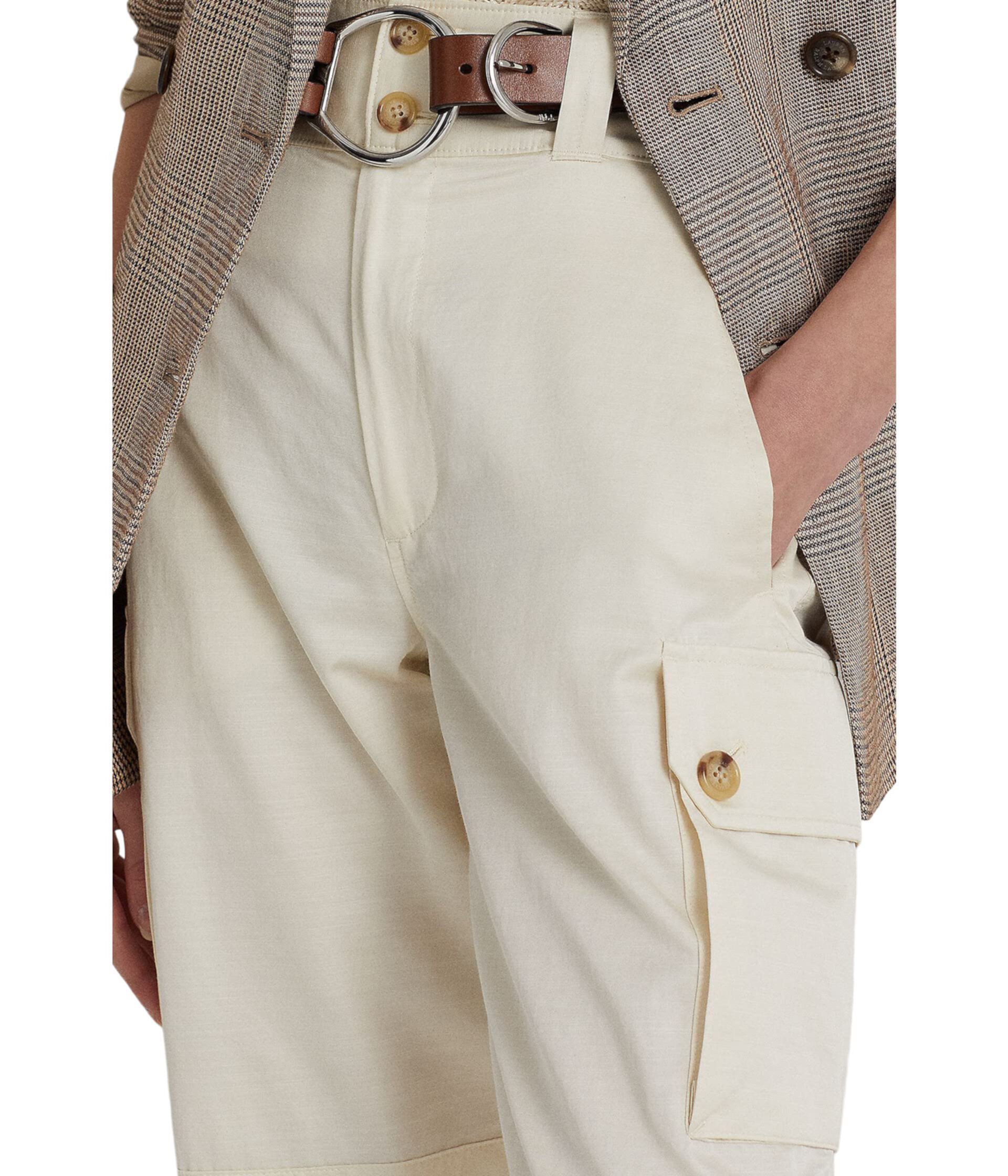 Широкие брюки-карго Shantung LAUREN Ralph Lauren