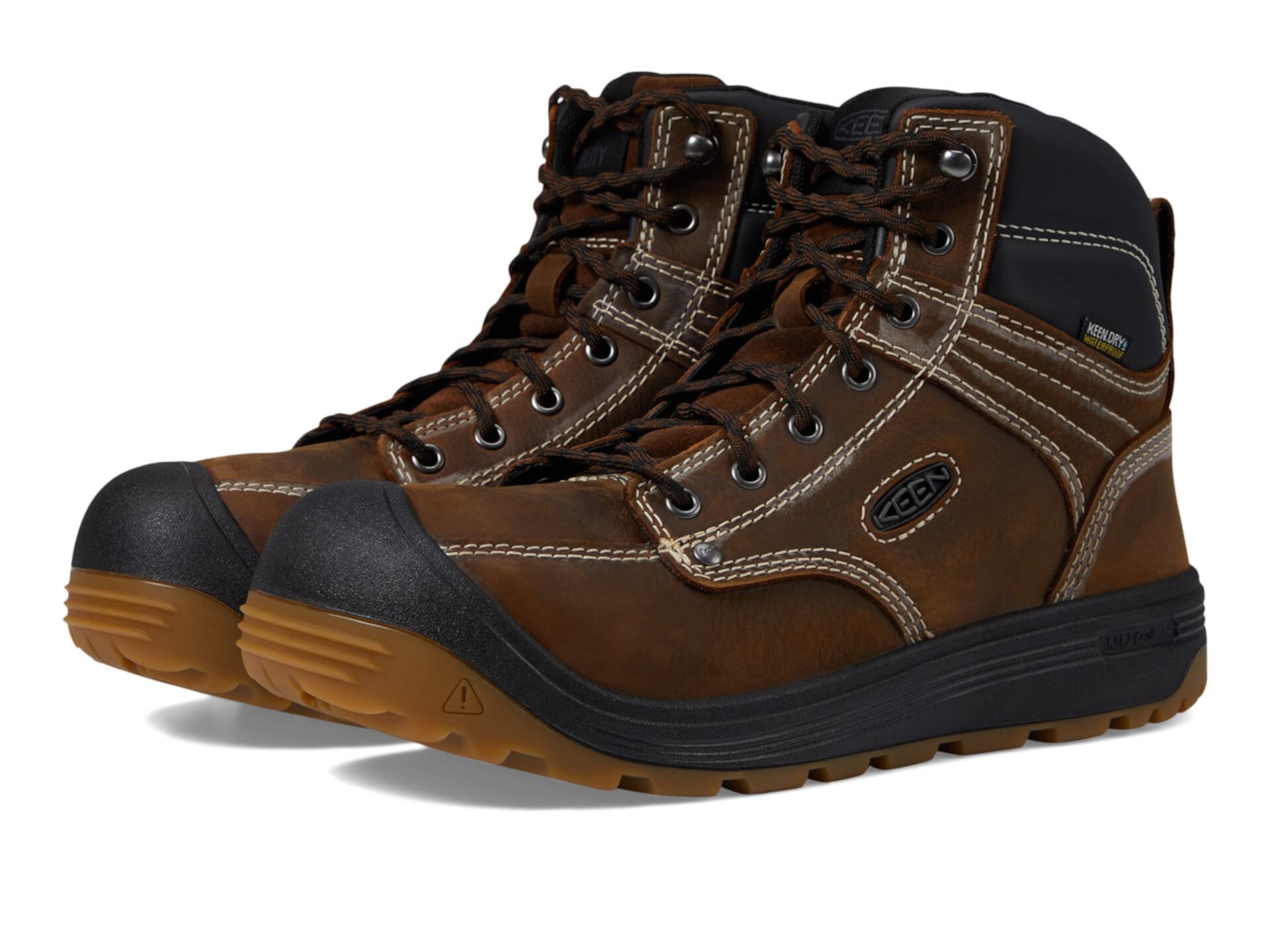 Ботинки Keen Utility Fort Wayne 6" WP Soft Toe с водонепроницаемой кожей и амортизированной подошвой Keen Utility