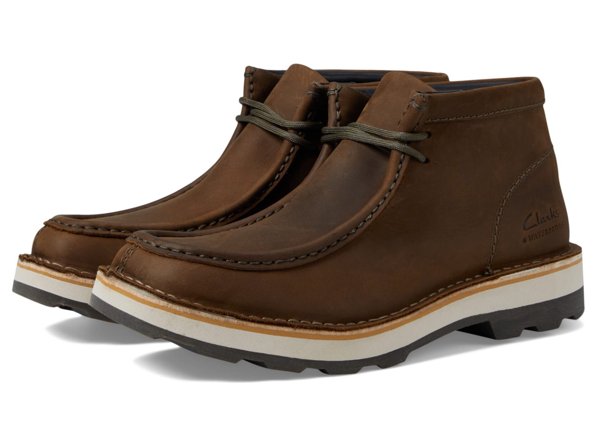 Ботинки Clarks Corston Wally из водонепроницаемой кожи на блочном каблуке Clarks