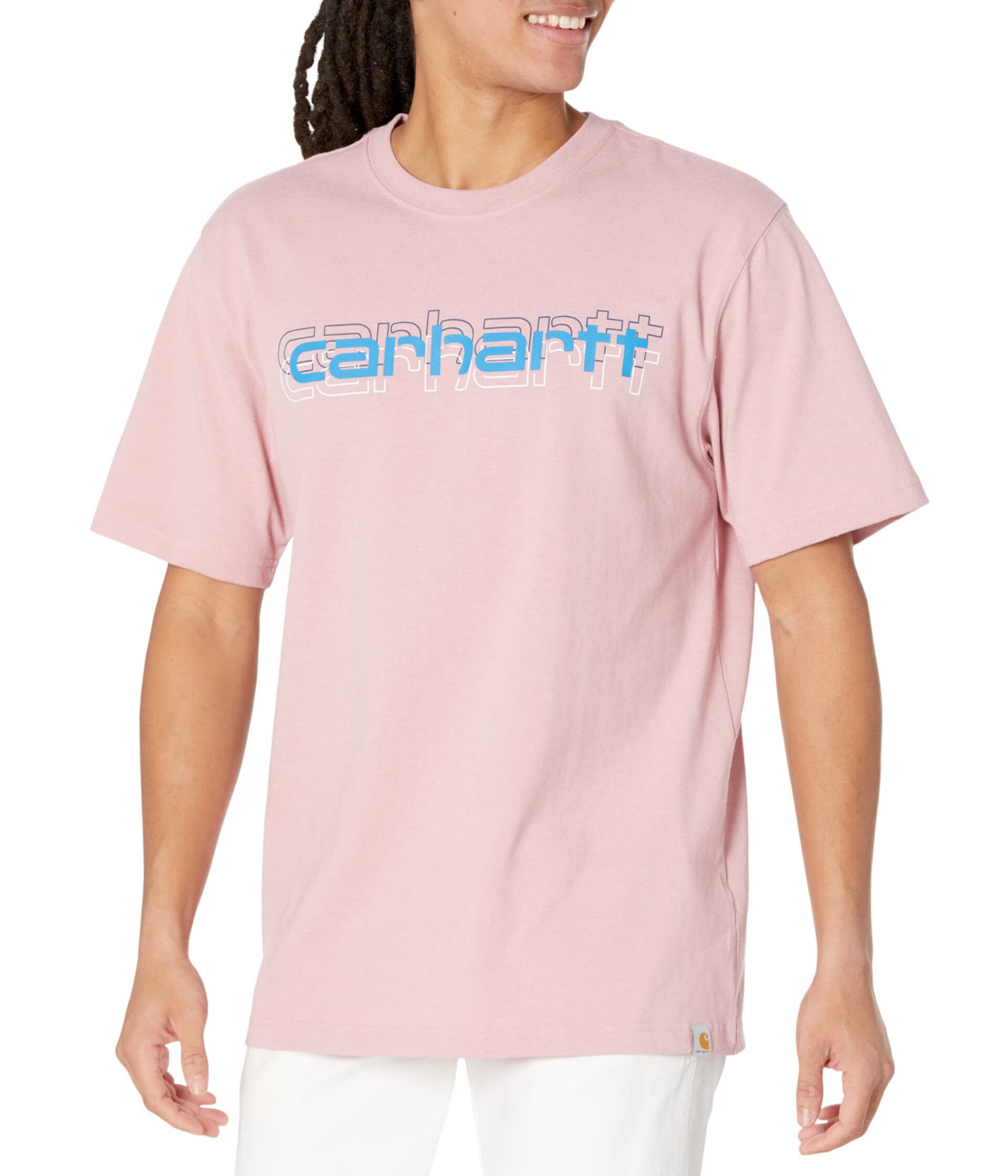 Мужская Хлопковая Футболка Carhartt с Логотипом Carhartt