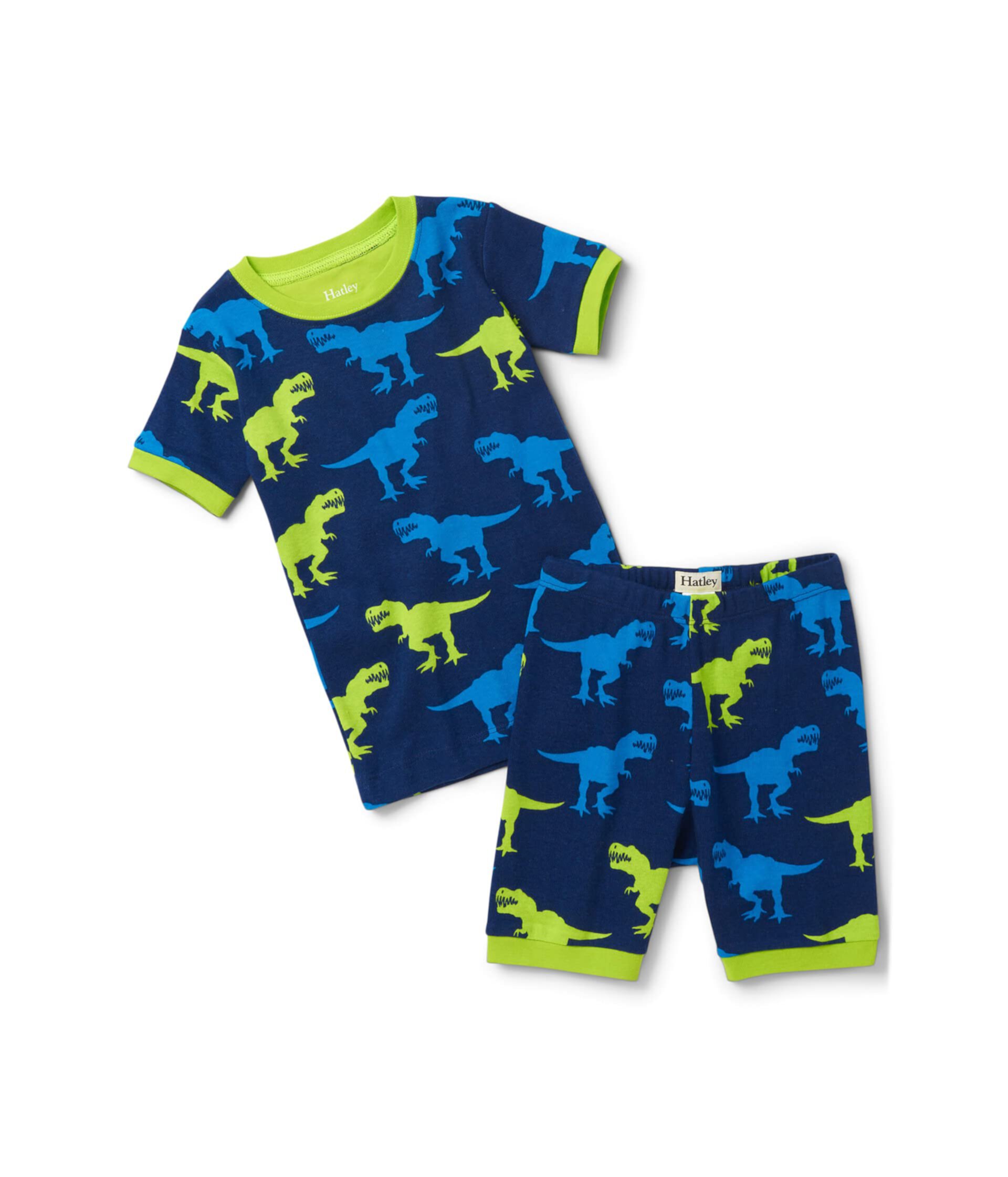 Короткий пижамный комплект Giant T-Rex (для малышей/маленьких детей/больших детей) Hatley