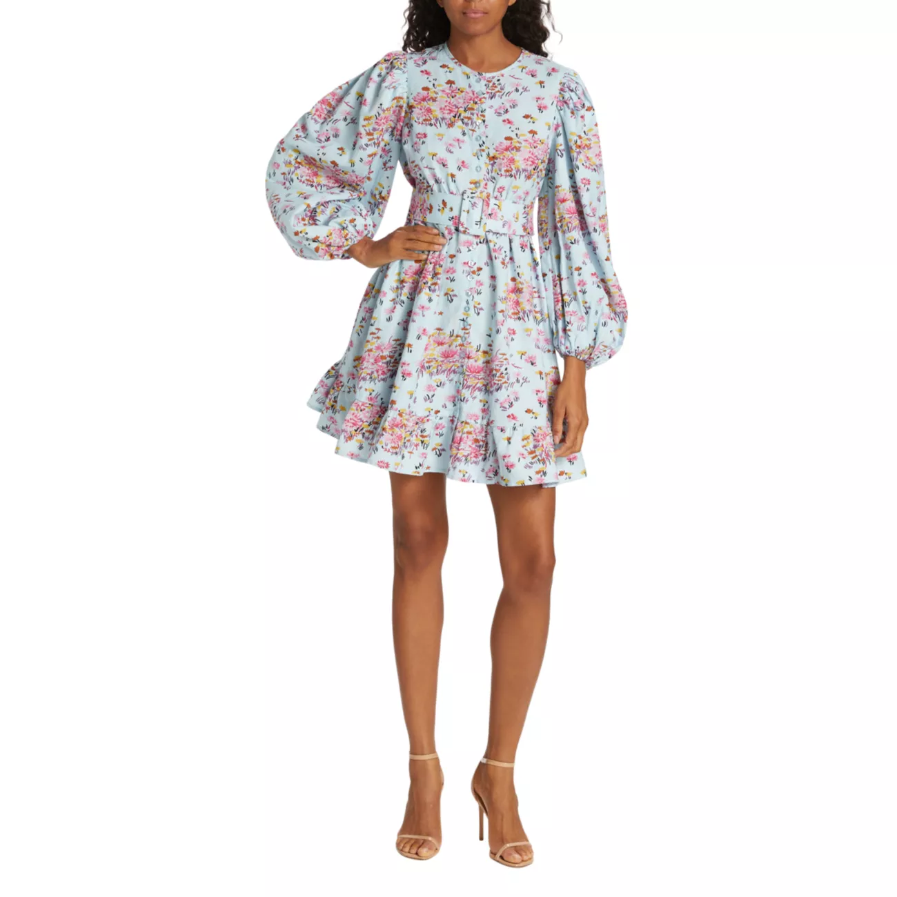 Белье с поясом и цветочным принтом &amp; Хлопковое мини-платье BYTIMO